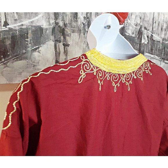 SOLD! Moroccan Embroidered Kaftan Abaya Plus - Picture 6 of 7